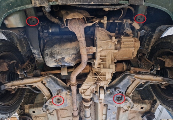 Steel skid plate for Fiat Panda 4x4