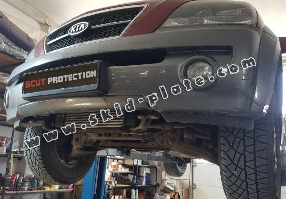 Steel skid plate for the protection of the engine and the radiator for Kia Sorento