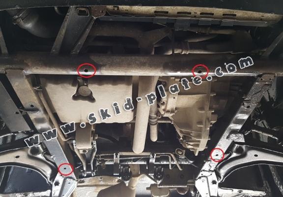 Steel skid plate for the protection of the engine and the gearbox for Mercedes Vito
