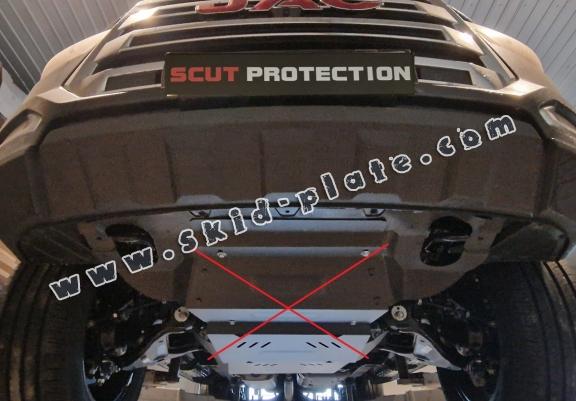 Steel gearbox skid plate for Jac T8