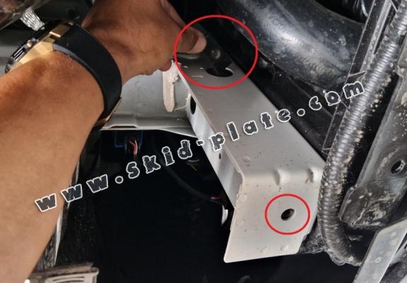 Steel skid plate for Ssangyong Torres