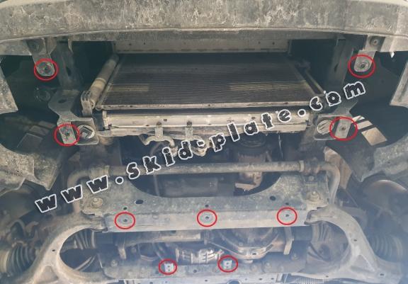 Steel skid plate for Ssangyong Musso Grand