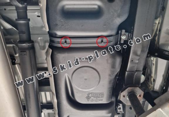 Steel fuel tank skid plate for Evo Cross 4