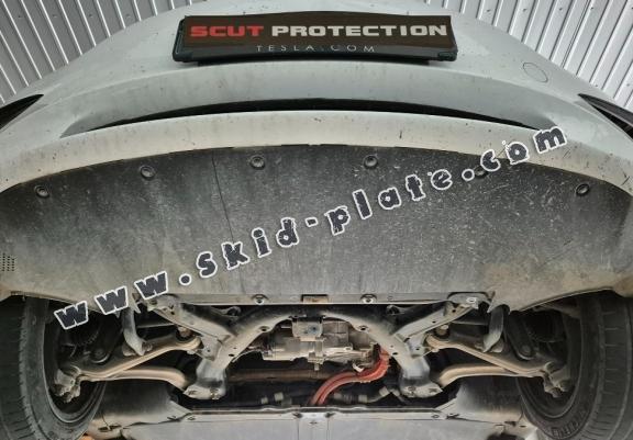 Front electric motor skid plate for Tesla Model Y AWD