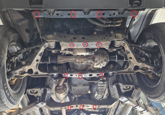 Steel gearbox skid plate for Baic Beijing BJ40