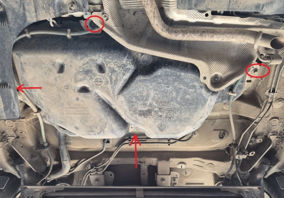 Steel fuel tank skid plate  for Dacia Logan