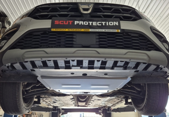 Aluminum skid plate for Dacia Sandero