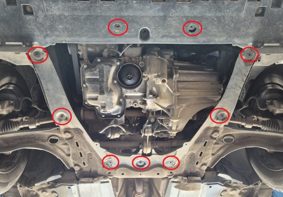 Aluminum skid plate for Dacia Sandero