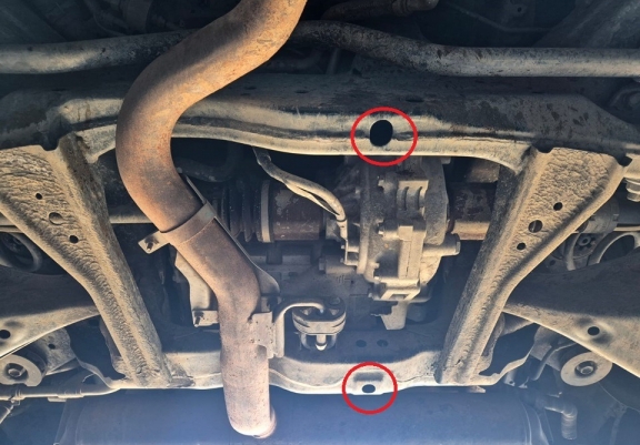 Aluminum diferential skid plate for Nissan X-Trail T33