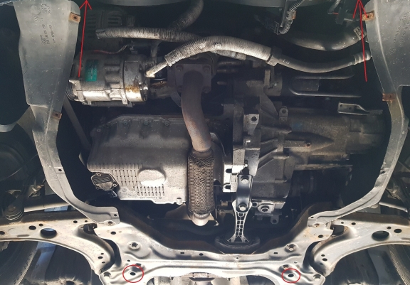 Aluminum skid plate for Audi A3
