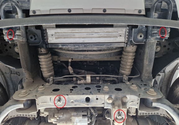 Aluminum radiator skid plate for Volkswagen Amarok