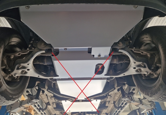 Aluminum radiator skid plate for Volkswagen Amarok