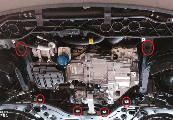 Aluminum skid plate for Kia Sportage