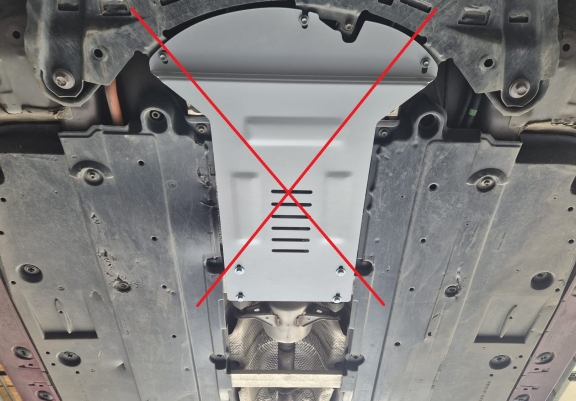 Aluminum catalytic converter plate/cat lock for Lexus UX