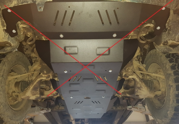 Steel differential skid plate for Toyota Hilux