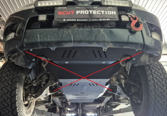 Steel gearbox skid plate for Toyota Hilux Revo