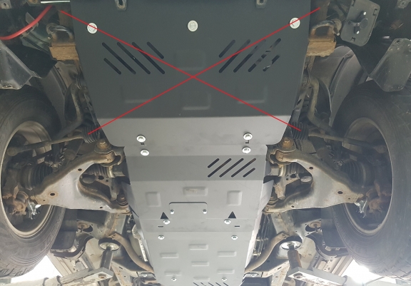 Steel gearbox skid plate for Toyota Land Cruiser 150