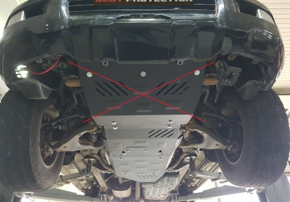 Steel gearbox skid plate for Toyota Land Cruiser 150