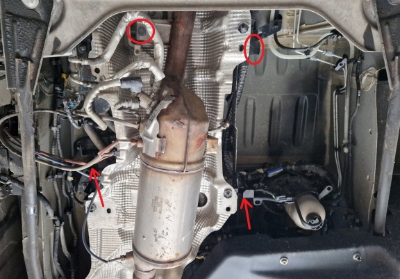 Steel catalytic converter plate/cat lock for Renault Trafic