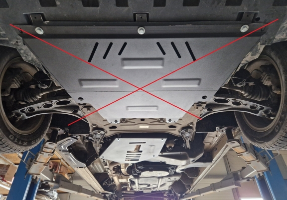 Steel catalytic converter plate/cat lock for Renault Trafic