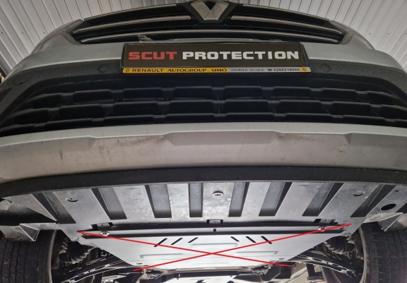 Steel catalytic converter plate/cat lock for Renault Trafic