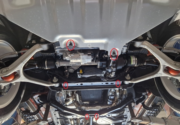 Aluminum gearbox skid plate for Volkswagen Amarok