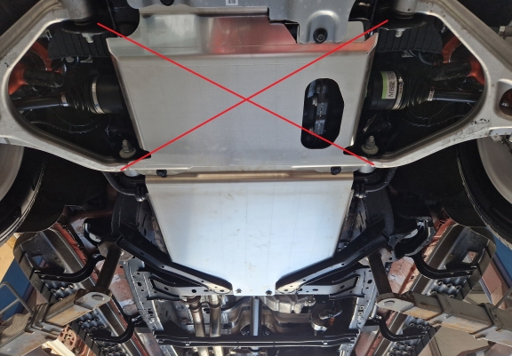 Aluminum gearbox skid plate for Volkswagen Amarok