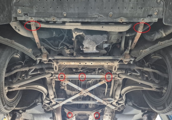 Steel skid plate for Audi A5, petrol