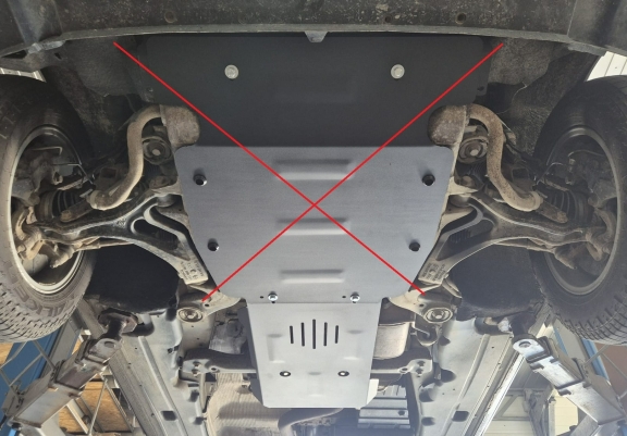 Steel manual and automatic gearbox skid plate for VW Touareg 7L