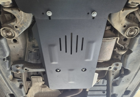 Steel manual and automatic gearbox skid plate for VW Touareg 7L