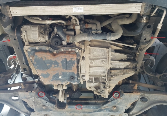 Aluminium skid plate for Opel Movano