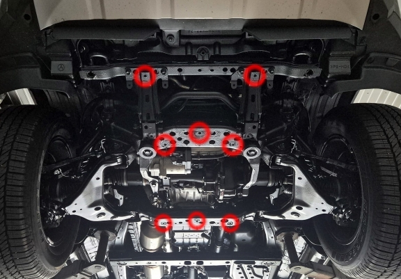 Steel skid plate for Toyota Hilux