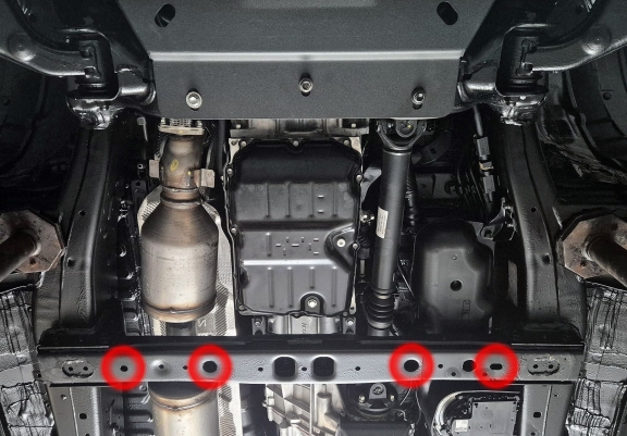 Aluminum gearbox skid plate for Toyota Hilux