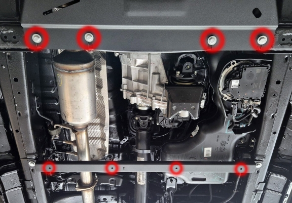 Aluminum differential skid plate for Toyota Hilux