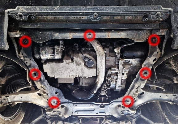 Aluminum skid plate for Ford S-Max