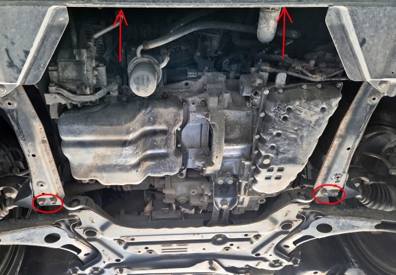 Aluminum skid plate for Mitsubishi Outlander