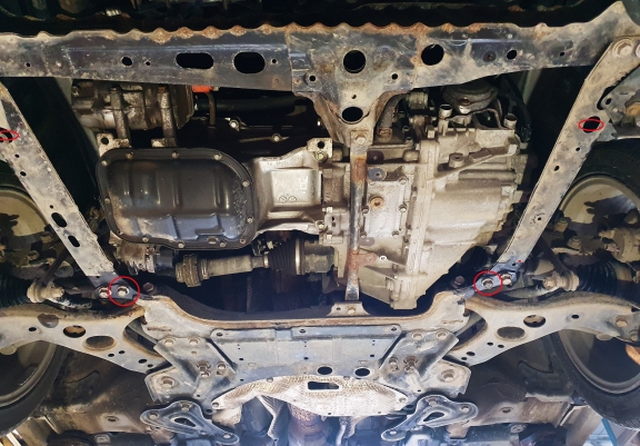 Aluminum skid plate for Toyota Prius