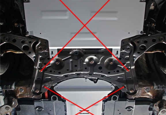 Aluminum catalytic converter plate/cat lock for Lexus UX