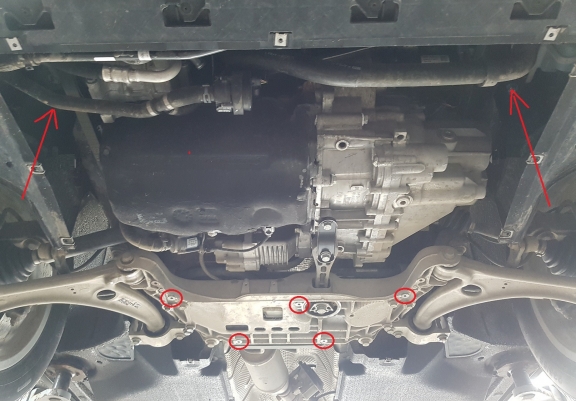 Steel skid plate for Audi Q3