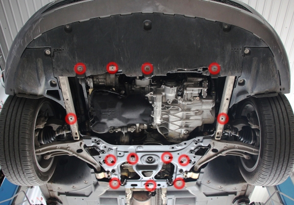Steel skid plate for Mercedes CLA C118