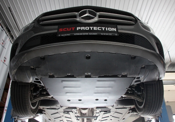 Steel skid plate for Mercedes CLA C118